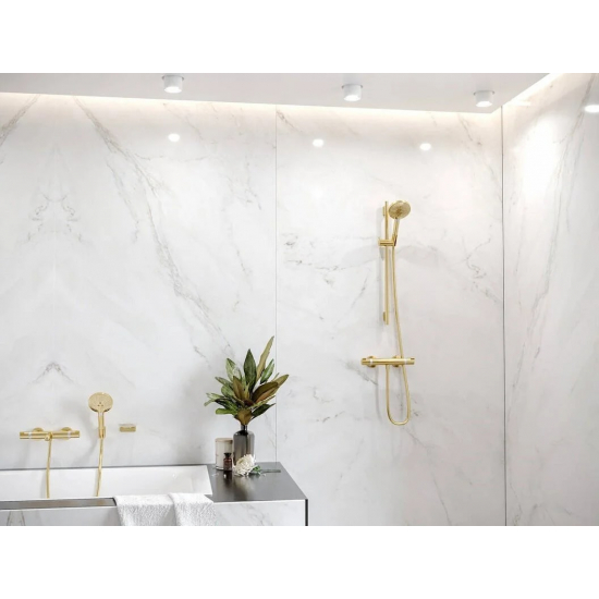 Смеситель для душа HANSGROHE Ecostat Comfort 13116990 с термостатом, полированное золото