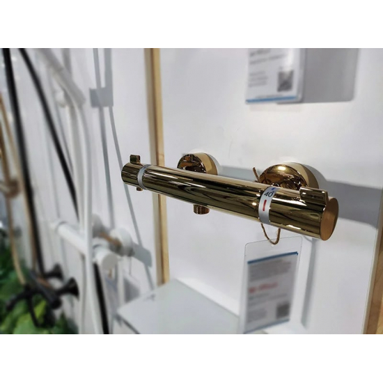 Смеситель для душа HANSGROHE Ecostat Comfort 13116990 с термостатом, полированное золото