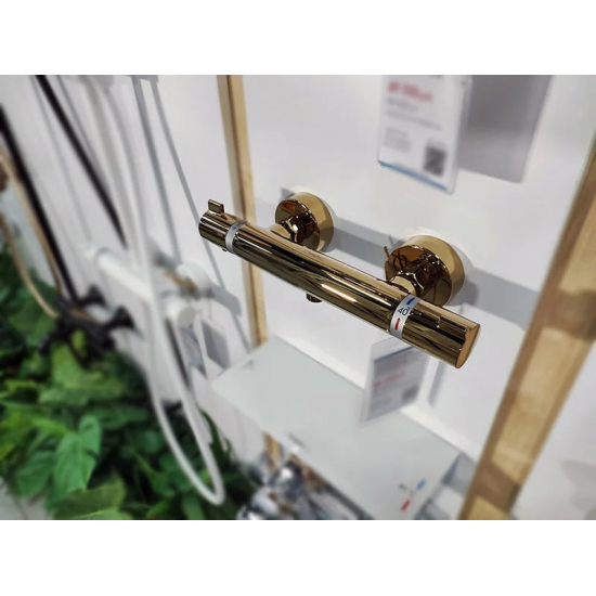 Смеситель для душа HANSGROHE Ecostat Comfort 13116990 с термостатом, полированное золото