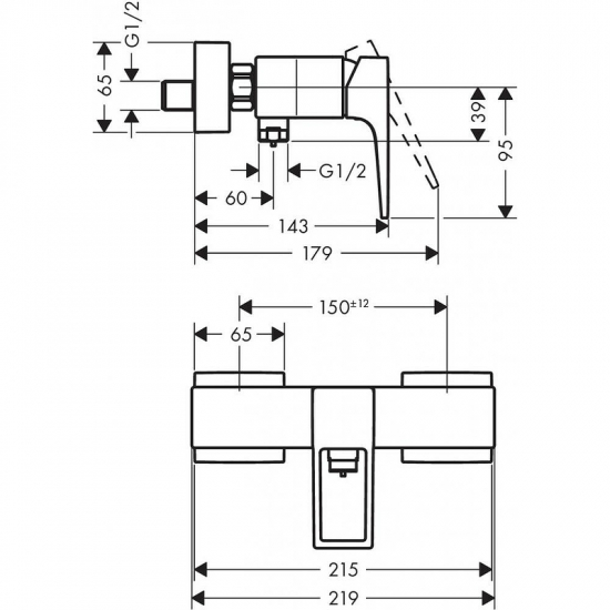 Смеситель для душа HANSGROHE Metropol 74560000 хром