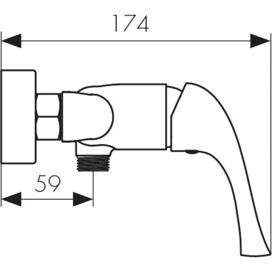 Смеситель для душа KAISER Comba 48077 хром