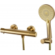 Смеситель для душа KAISER Serio 05377-3 с термостатом, шлифованное золото