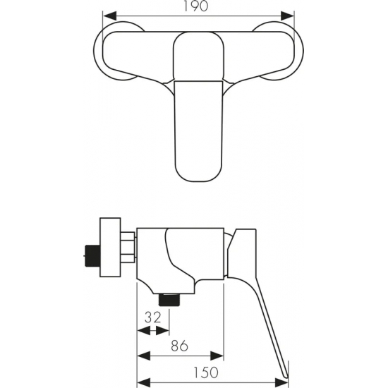 Смеситель для душа KAISER Sona 75077 хром