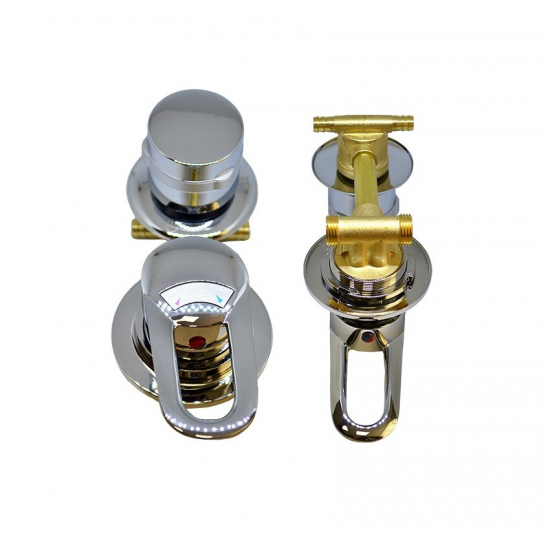 Смеситель для душевой кабины 2-х режимный (90мм) под хомут