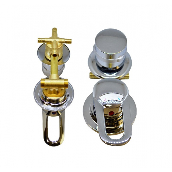 Смеситель для душевой кабины 4-х режимный (100мм) под хомут