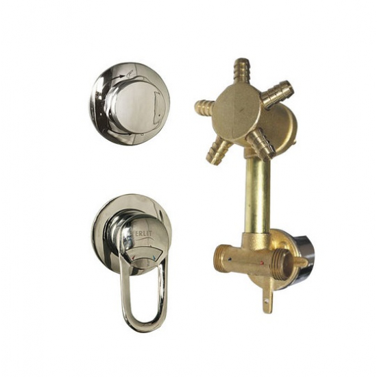 Смеситель для душевой кабины 5-и режимный (120мм) под хомут