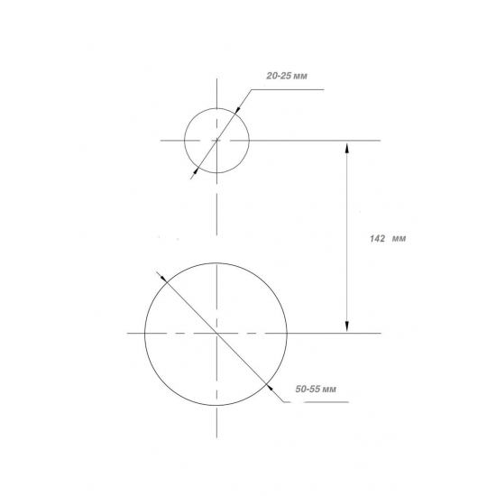 Смеситель для душевой кабины 5-и режимный (142мм) под хомут