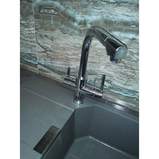 Смеситель для кухни BRAVAT Palace F729261CP-RUS с краном для питьевой воды