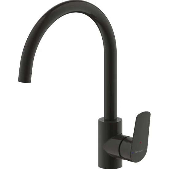 Смеситель для кухни BRAVAT Rhein F7429564BW-ENG чёрный матовый