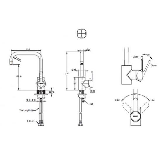 Смеситель для кухни BRAVAT Stream F73783C-1A хром