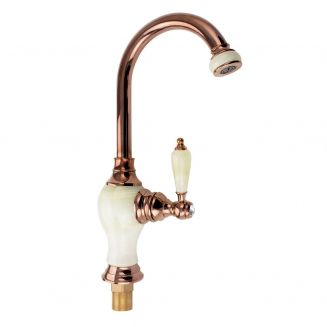 Смеситель для кухни BRIMIX 165 тёмное золото/мрамор