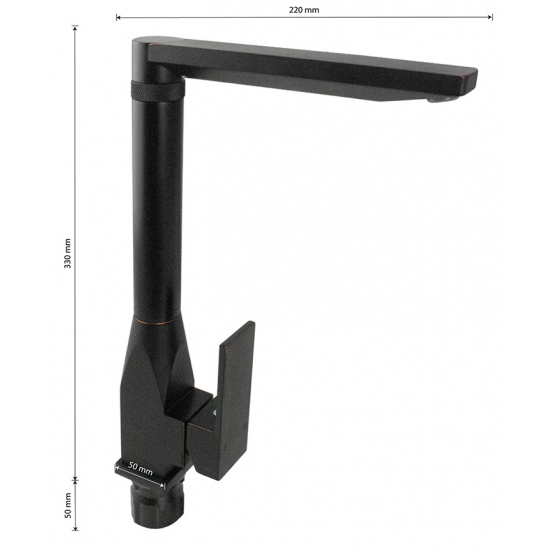 Смеситель для кухни BRIMIX 82209 чёрный