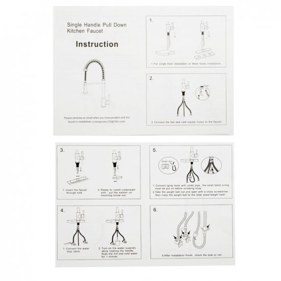 Смеситель для кухни BRIMIX 8251 с гибким изливом