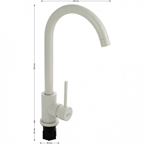 Смеситель для кухни BRIMIX 9305 из нержавеющей стали, белый камень