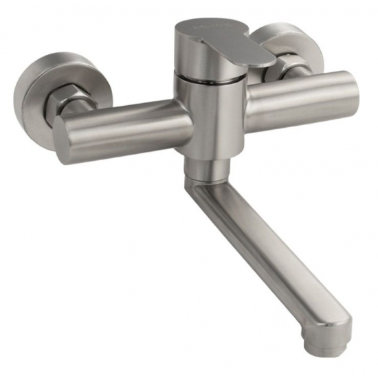 Смеситель для кухни BRIMIX 9328 из нержавеющей стали, настенный, сатин