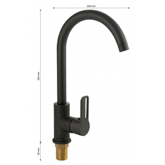 Смеситель для кухни CONSUL 8954 графит