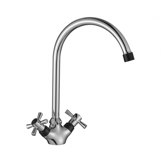 Смеситель для кухни DECOROOM DR51028-Black чёрный/хром