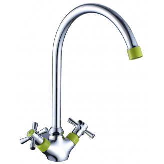 Смеситель для кухни DECOROOM DR51028-Green зелёный/хром