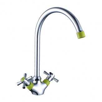 Смеситель для кухни DECOROOM DR51028-Green зелёный/хром