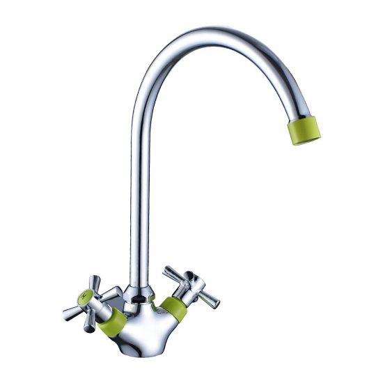 Смеситель для кухни DECOROOM DR51028-Green зелёный/хром