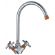 Смеситель для кухни DECOROOM DR51028-Orange оранжевый/хром