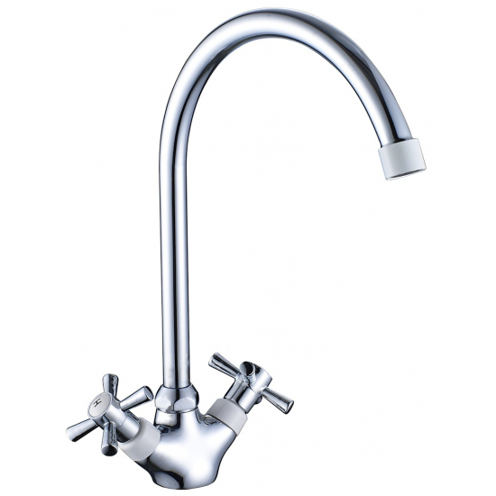 Смеситель для кухни DECOROOM DR51028-White белый/хром