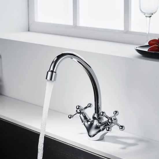 Смеситель для кухни DECOROOM DR54028 хром