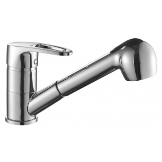 Смеситель для кухни DECOROOM DR70023 с вытяжным изливом, хром