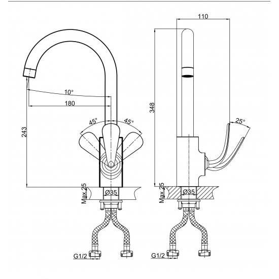Смеситель для кухни D&K DA1022441