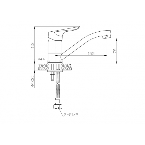 Смеситель для кухни ESKO Cairo CI15