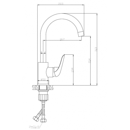 Смеситель для кухни ESKO Cairo CI519