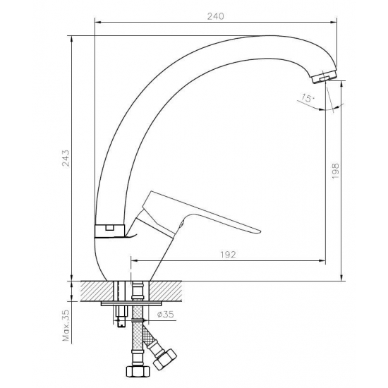 Смеситель для кухни ESKO Delhi DL03