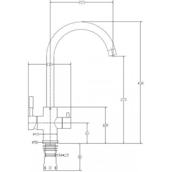 Смеситель для кухни ESKO Kitchen K22 с краном для питьевой воды