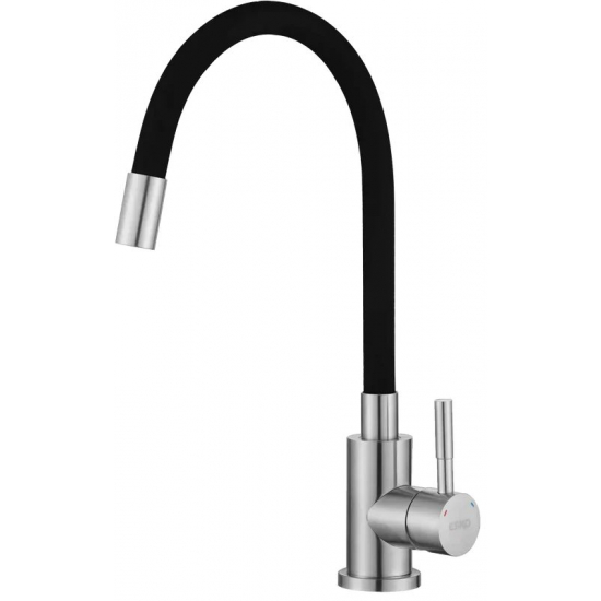 Смеситель для кухни ESKO Kitchen K44B с гибким изливом, чёрный/сатин