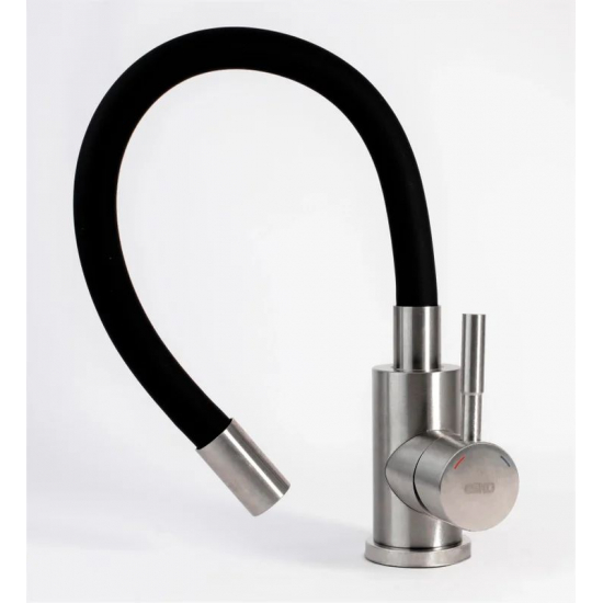 Смеситель для кухни ESKO Kitchen K44B с гибким изливом, чёрный/сатин
