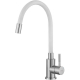Смеситель для кухни ESKO Kitchen K44W с гибким изливом, белый/сатин