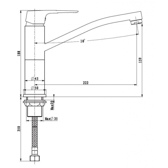 Смеситель для кухни ESKO Seoul SU519