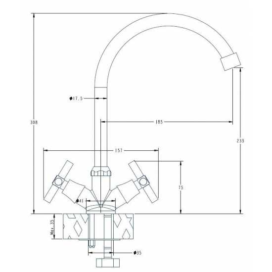 Смеситель для кухни ESKO Side SID519