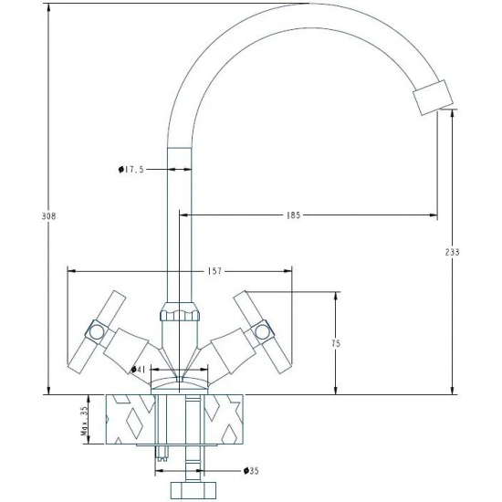 Смеситель для кухни ESKO Zurich ZH519