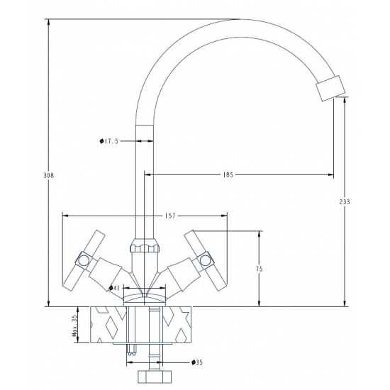 Смеситель для кухни ESKO Zurich ZH519