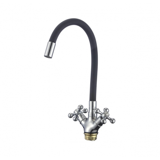 Смеситель для кухни FMARK FM4319-01 с гибким изливом черный