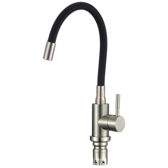 Смеситель для кухни FMARK FS26729-01 с гибким изливом, чёрный/сатин