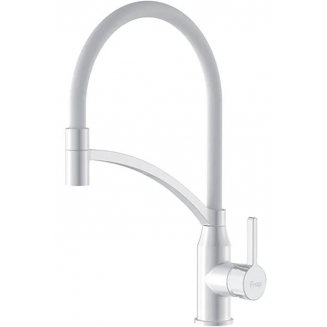 Смеситель для кухни FRAP F4552-8 с гибким изливом, белый