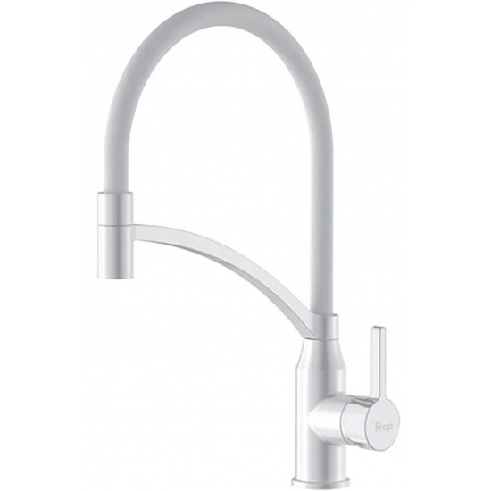Смеситель для кухни FRAP F4552-8 с гибким изливом, белый