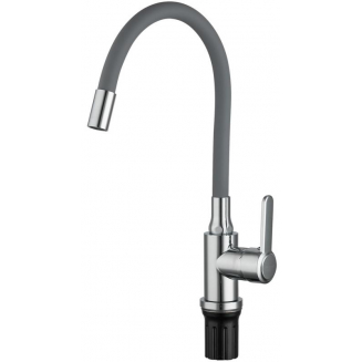 Смеситель для кухни FRUD R052 R42052-31 из нержавеющей стали, с гибким изливом, серый/хром