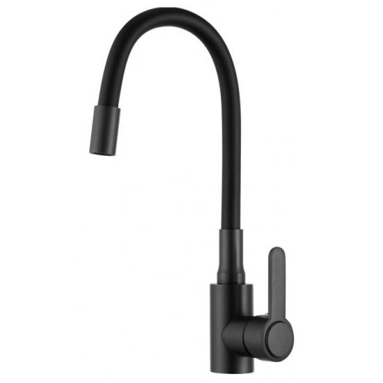 Смеситель для кухни FRUD R052 R42052-39 из нержавеющей стали, с гибким изливом, чёрный