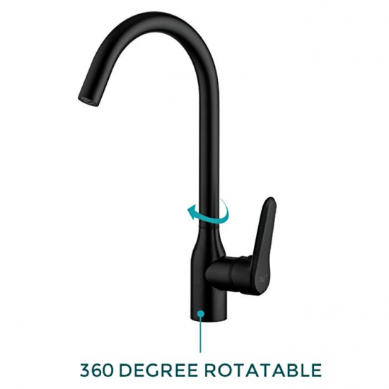 Смеситель для кухни FRUD R052 R44052-12 из нержавеющей стали, чёрный