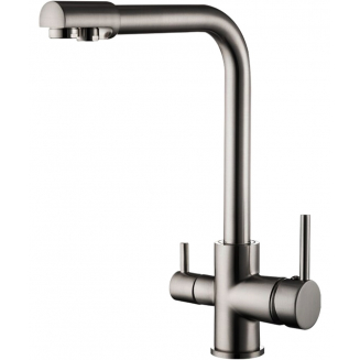 Смеситель для кухни FRUD R053 R43053-5 с краном для питьевой воды, сатин