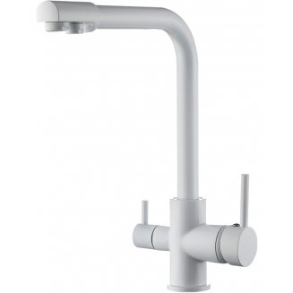 Смеситель для кухни FRUD R053 R43053-8 с краном для питьевой воды, белый