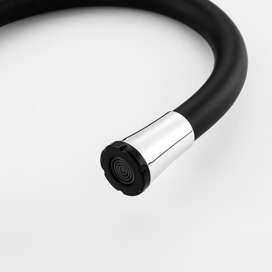 Смеситель для кухни FRUD R055 R40055-2 с гибким изливом, хром/чёрный